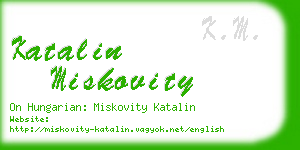 katalin miskovity business card